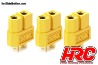 Stecker - XT60 - weibchen (3 Stk.) - Gold