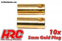 Connecteur - 5.0mm - femelle (10 pces) - Gold