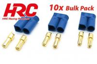 Connector - EC5 - Male flat - Gold (10 pcs)