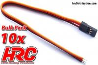 Servo Cable - JR - 30cm Long - BULK 10 pcs - 22AWG