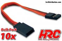 Prolunga di servo - Maschio/Femmina - JR - 10cm Lungo - BULK 10 pzi-22AWG