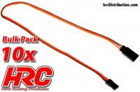 Servo Extension Cable - Male/Female - JR - 30cm Long - BULK 10 pcs-22AWG