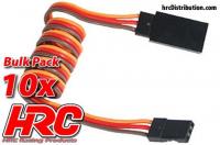 Servo Extension Cable - Male/Female - JR - 50cm Long - BULK 10 pcs-22AWG