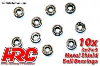 Ball Bearings - metric -  3x7x3mm (10 pcs)