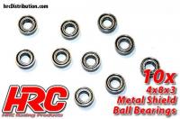 Ball Bearings - metric -  4x 8x3mm (10 pcs)