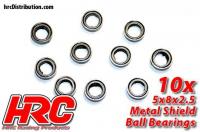 Ball Bearings - metric -  5x 8x2.5mm (10 pcs)