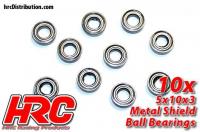 Ball Bearings - metric -  5x10x3mm (10 pcs)