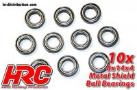 Ball Bearings - metric - 8x14x4mm (10 pcs)