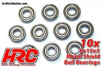 Ball Bearings - metric - 6x15x5mm (10 pcs)