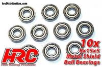 Ball Bearings - metric -  6x15x5mm (10 pcs)