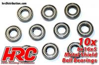 Ball Bearings - metric - 8x16x5mm (10 pcs)