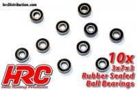 Ball Bearings - metric -  3x 7x3mm Rubber sealed (10 pcs)