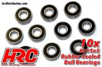 Ball Bearings - metric - 6x15x5mm Rubber sealed (10 pcs)