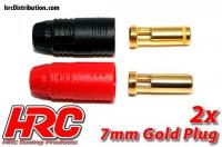 Connector - 7.0mm - Male Anti-Spark (2 pcs) - Gold