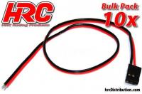 Battery Cable - JR - 30cm Long - BULK 10 pcs - 22AWG
