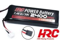 Batteria - LiPo 2S - 7.4V 2400mAh 50C No Case RC Car Micro - TRX 102x35x20mm