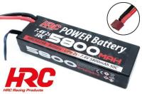 Battery - LiPo 2S - 7.4V 5800mAh 50C - Hard Case - Ultra T 138.5x46.5x25mm