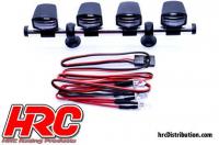 Set di illuminazione - 1/10 or Monster Truck - LED - JR Connetore - Barra di tetto - tipo B Longo