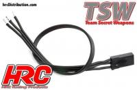 Servo Cable - JR - 30cm Long - All-Black (Black/Black/Black) - 22AWG