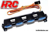 Lichtset - 1/10 oder Monster Truck - LED - JR Stecker - Dachleuchten Stange - Typ A Blau