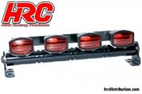 Lichtset - 1/10 oder Monster Truck - LED - JR Stecker - Dachleuchten Stange - Typ A Rot