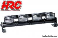 Lichtset - 1/10 oder Monster Truck - LED - JR Stecker - Dachleuchten Stange - Typ A Weiss