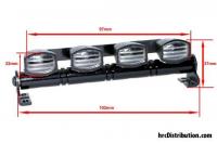 Lichtset - 1/10 oder Monster Truck - LED - JR Stecker - Dachleuchten Stange - Typ A Weiss