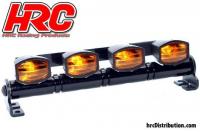 Lichtset - 1/10 oder Monster Truck - LED - JR Stecker - Dachleuchten Stange - Typ A Gelb