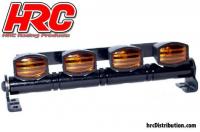 Set di illuminazione - 1/10 or Monster Truck - LED - JR Connetore - Barra di tetto - tipo A Giallo