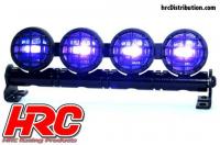 Lichtset - 1/10 oder Monster Truck - LED - JR Stecker - Dachleuchten Stange - Typ B Blau