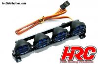 Set di illuminazione - 1/10 or Monster Truck - LED - JR Connetore - Barra di tetto - tipo B Blu