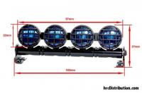 Lichtset - 1/10 oder Monster Truck - LED - JR Stecker - Dachleuchten Stange - Typ B Blau