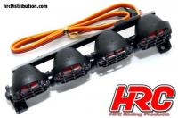 Lichtset - 1/10 oder Monster Truck - LED - JR Stecker - Dachleuchten Stange - Typ B Rot