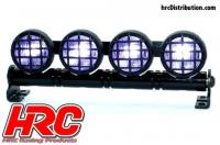 Lichtset - 1/10 oder Monster Truck - LED - JR Stecker - Dachleuchten Stange - Typ B Weiss