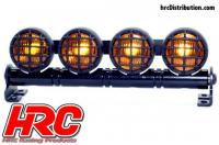 Lichtset - 1/10 oder Monster Truck - LED - JR Stecker - Dachleuchten Stange - Typ B Gelb