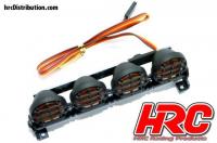 Set di illuminazione - 1/10 or Monster Truck - LED - JR Connetore - Barra di tetto - tipo B Giallo