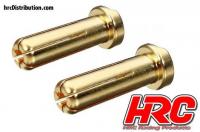 Connector - 5.0mm - Male Low Profile (2 pcs) - Gold