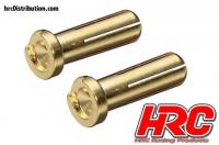 Connector - 5.0mm - Male Low Profile (2 pcs) - Gold