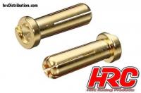 Connector - 5.0mm - Male Low Profile (2 pcs) - Gold