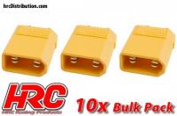 Connector - XT30 - Male (10 pcs) - Gold