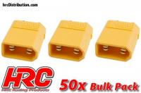 Connector - XT30 - Male (50 pcs) - Gold