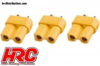 Stecker - XT30 - weibchen (3 Stk.) - Gold