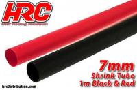 Shrink Tube - 7mm - Red and Black (1m each)