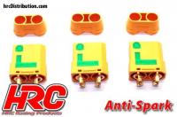 Stecker - XT90 - weibchen Anti-Spark (3 Stk.) - Gold