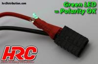 Charge & Drive Lead - 4mm Plug to Tamiya & Balancer Battery Plug with Polarity Check LED - Gold