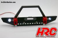 Karosserieteile - 1/10 Zubehör - Aluminium - Rammschutz mit LED - Typ C (vorne)