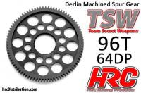 Spur Gear - 64DP - Low Friction Machined Delrin - Ultra Light -  96T
