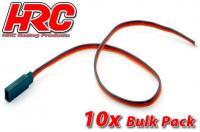 Servo Cable - JR socket - 30cm Long - BULK 10 pcs - 22AWG