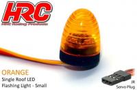 Light Kit - 1/10 TC/Drift - LED - JR Plug - Single Roof Flashing Light V3 (10x15mm) - Orange