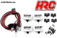 Lichtset - 1/10 oder Monster Truck - LED - JR Stecker - IPF Cover - 4x Weiss LED